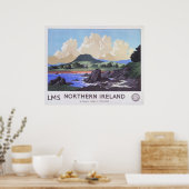 ヴィンテージ旅行のポスター北アイルランド海岸線 ポスター (キッチン)