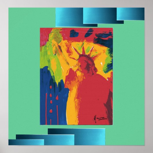 ヴィンテージ旅行のポスター自由の像NYCプリント ポスター (正面)