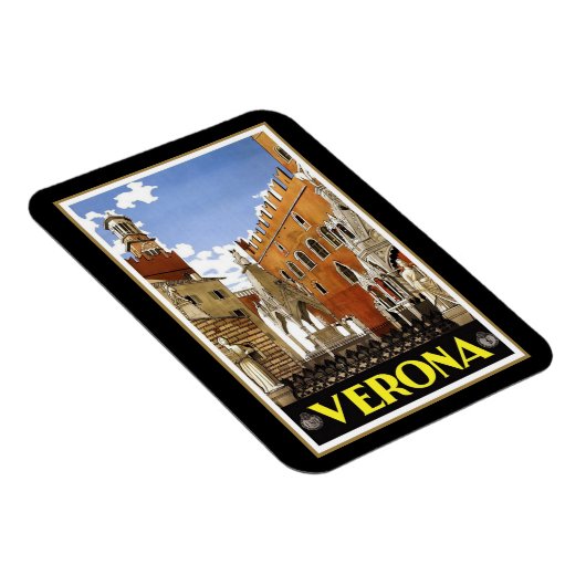 ヴィンテージ旅行のポスター、イタリアのヴェローナ、 マグネット (右側)