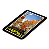 ヴィンテージ旅行のポスター、イタリアのヴェローナ、 マグネット (左側)