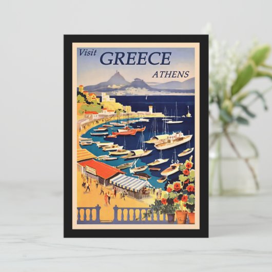 ヴィンテージ旅行のポスター、ギリシャを訪問、 カード (スタンド正面)