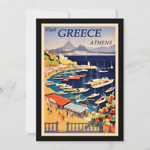 ヴィンテージ旅行のポスター、ギリシャを訪問、 カード