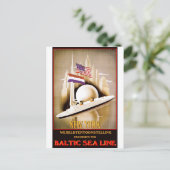 ヴィンテージ旅行のポスター：バルト海線ニューヨーク ポストカード (スタンド正面)
