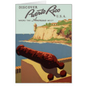 ヴィンテージ旅行のポスター、プエルトリコを発見！ (正面)