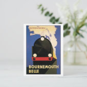 ヴィンテージ旅行のポスター、ボーンマス・ベルトレイン ポストカード (スタンド正面)