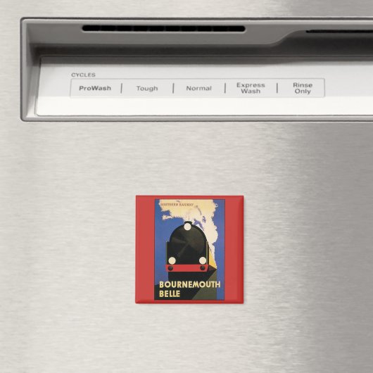 ヴィンテージ旅行のポスター、ボーンマス・ベルトレイン マグネット (インサイチュ (食洗機))