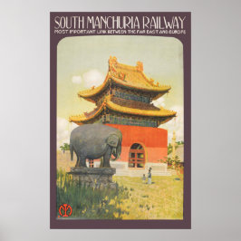 ヴィンテージ旅行のポスター – 南満州 ポスター