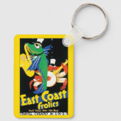ヴィンテージ旅行のポスター、東海岸フロリックスの魚介類 キーホルダー (裏面)