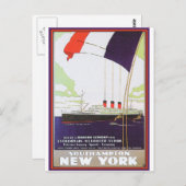 ヴィンテージ旅行のポスター： Southampton New York ポストカード (正面/裏面)