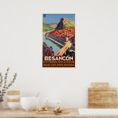 ヴィンテージ旅行のポスターBesancon France ポスター (キッチン)