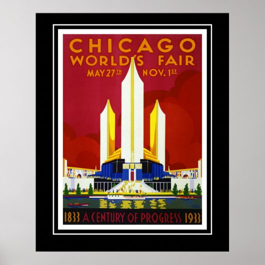 ヴィンテージ旅行のポスターChicago World's Fair Large ポスター (正面)