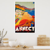 ヴィンテージ旅行のポスターFrance - Anncey a la plage ポスター (キッチン)