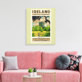 ヴィンテージ旅行のポスターIreland Blarney城 キャンバスプリント (インサイチュ (リビング))