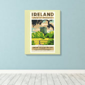 ヴィンテージ旅行のポスターIreland Blarney城 キャンバスプリント (インサイチュ (ウッドフロア))