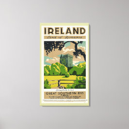ヴィンテージ旅行のポスターIreland Blarney城 キャンバスプリント