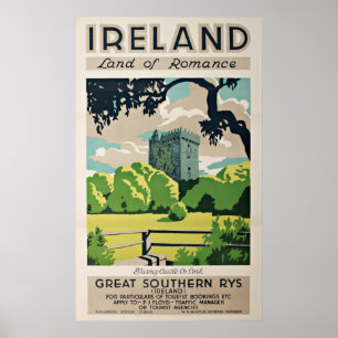 ヴィンテージ旅行のポスターIreland Blarney城 ポスター