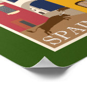 ヴィンテージ旅行のポスタ絵画ースペインの消防車 ポスター (角)