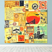 ヴィンテージ旅行はがきアート キャンバスプリント (インサイチュ (ウッドフロア))