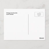 ヴィンテージ旅行はがきサウスダコタUSA ポストカード (裏面)