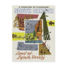 ヴィンテージ旅行はがきサウスダコタUSA