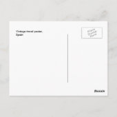 ヴィンテージ旅行はがきポスターSpain ポストカード (裏面)