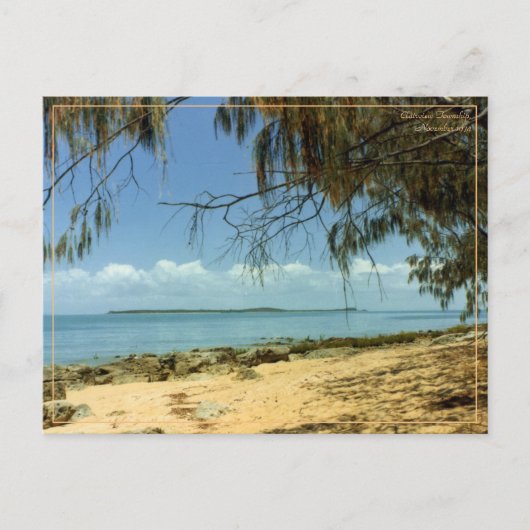 ヴィンテージ旅行はがき1970sビーチ写真 ポストカード (正面)