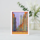 ヴィンテージ旅行はがき，ニューヨーク ポストカード (スタンド正面)