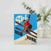 ヴィンテージ旅行はがき – Ski Newyork ポストカード (スタンド正面)