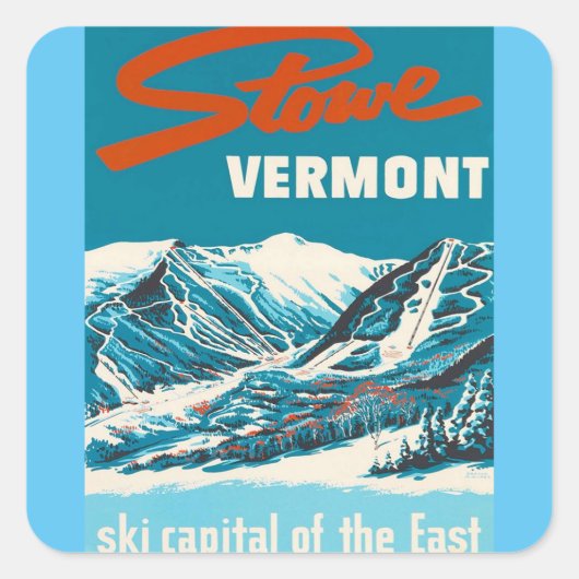 ヴィンテージ旅行はがき – Stowe Vermont スクエアシール (正面)