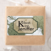 ヴィンテージ旅行をテーマにしたウェディングラベル ラベル (インサイチュ)