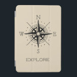 ヴィンテージ旅行をテーマにした探索アドベンチャー iPad MINIカバー<br><div class="desc">このiPadはっきりしたカバーは、あなたの旅行をテーマにしたアクセサリーに完璧な追加になる。このデザインは、黒いヴィンテージフォントに"EXPLORE"という単語を持つ黒いコンパスをシンプル特徴とする。</div>