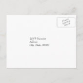 ヴィンテージ旅行をテーマにした結婚式RSVPポストカード インビテーションポストカード (裏面)