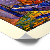 ヴィンテージ旅行アジア極東へ飛行機 ポスター (角)