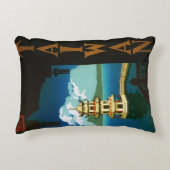 ヴィンテージ旅行アジア、台湾のパゴダ段塔 アクセントクッション (正面)