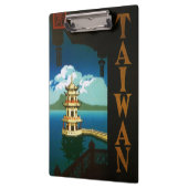 ヴィンテージ旅行アジア、台湾のパゴダ段塔 クリップボード (左)