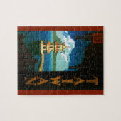 ヴィンテージ旅行アジア、台湾のパゴダ段塔 ジグソーパズル (横)