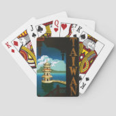 ヴィンテージ旅行アジア、台湾のパゴダ段塔 トランプ (裏面)