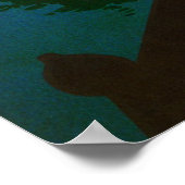 ヴィンテージ旅行アジア、台湾のパゴダ段塔 ポスター (角)