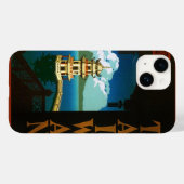 ヴィンテージ旅行アジア、台湾のパゴダ段塔 Case-Mate iPhoneケース (裏面 (横))