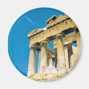 ヴィンテージ旅行アテネギリシャのパルテノンの寺院 マグネット