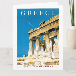ヴィンテージ旅行アテネギリシャ・パルテノン寺院 カード