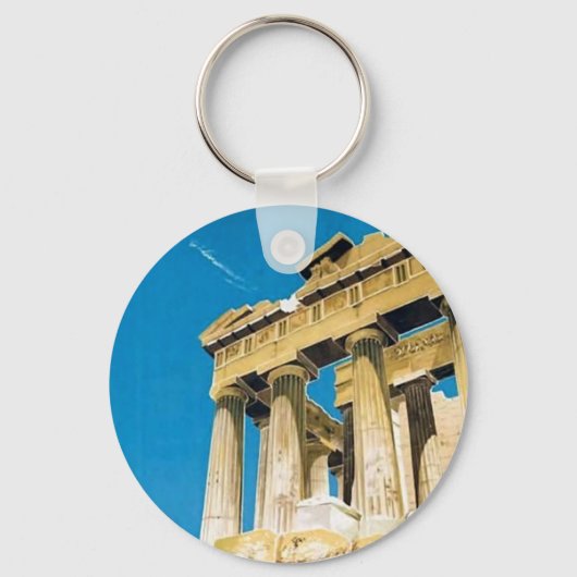 ヴィンテージ旅行アテネギリシャ・パルテノン寺院 キーホルダー (正面)