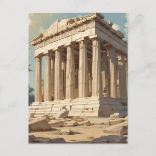 ヴィンテージ旅行アテネギリシャ・パルテノン寺院 シーズンポストカード