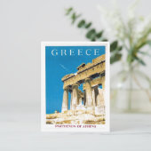 ヴィンテージ旅行アテネギリシャ・パルテノン寺院 シーズンポストカード (スタンド正面)