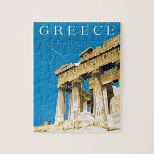 ヴィンテージ旅行アテネギリシャ・パルテノン寺院 ジグソーパズル