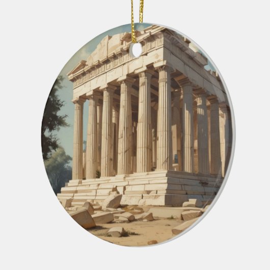 ヴィンテージ旅行アテネギリシャ・パルテノン寺院 セラミックオーナメント (左)