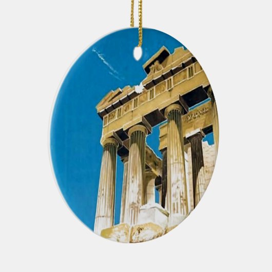 ヴィンテージ旅行アテネギリシャ・パルテノン寺院 セラミックオーナメント (右)