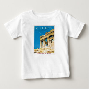 ヴィンテージ旅行アテネギリシャ・パルテノン寺院 ベビーTシャツ