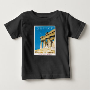ヴィンテージ旅行アテネギリシャ・パルテノン寺院 ベビーTシャツ