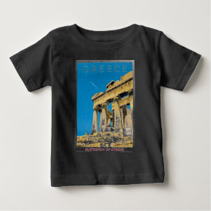 ヴィンテージ旅行アテネギリシャ・パルテノン寺院 ベビーTシャツ